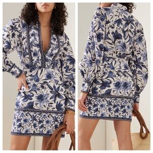 Andres Otalora Lorena Mini Dress Navy Floral 2